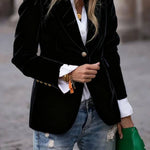 Vintage Velvet Slim-Fit Blazer