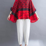 Original Printing Batwing Sleeve T-Shirts Tops