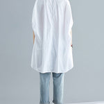 Irregular High-Low Oversize Batwing Sleeve Shirt