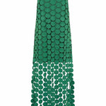 Juju Embroidered Cutout Polka Dots Square Neck Tassel Hem Slip Maxi Dress