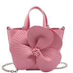 Flower Shape Pleated Split-Joint Bags Crossbody Bags Handbags Tote Bags