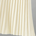 Stylish Long Sleeves High Waisted Pleated Solid Color Half Turtleneck Sweater Dresses