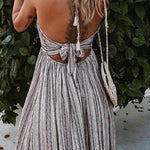 Sexy Renesmae Pocketed Halter Maxi Dress