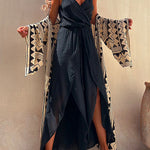 Wrap V Neck Tie Shoulder Slit Irregular Cami Jumpsuit