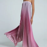 A-Line Loose Elasticity Gradient Pleated Tube Evening Dresses Maxi Dresses
