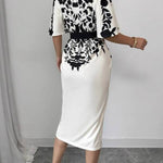 Printed split cuff cardigan