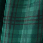 A-Line High Waisted Plaid Pleated Square-Neck Mini Dresses