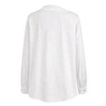Long Sleeves Asymmetric Buttoned Split-Front Blouses&Shirts Tops