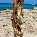 Multicolor Printed Suspender Dress
