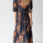 Floral-print Cotton Midi Dress