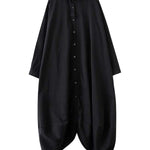 A-Line Long Sleeves Buttoned Pockets Solid Color Split-Joint Lapel Midi Dresses Shirt Dress