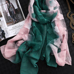 Original Floral Sun-Protection Silk Scarf