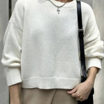Loose-fitting casual long-sleeved top