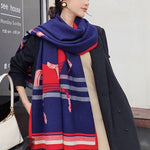 Personality Warm Cartoon Print Shawl&Scarf