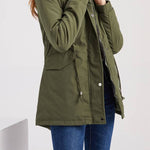 Hooded winter warm fleece coat with cotton padded jacket