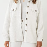 Lugogne Relaxed Lapel Oversized Long Sleeve Shirt