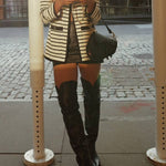 Foster Striped Dickey Jacket in Ivory Black