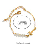 Pearl Cross Bracelet