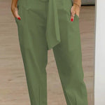 High waisted casual suit pants