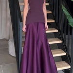 Margovil Strapless Patchwork Flare Gown Maxi Party Dress