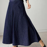 Loose Wide-Leg Empire Jean Pants