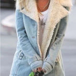 Long Sleeve Solid Color Lapel Outerwear