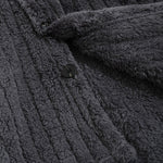 Men's Classic Plaid  Fluffy Faux Fur Single Pocket Button Lapel Jacket