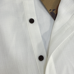 Men's Summer Basic Stand Collar Textured Short Sleeve Shirt