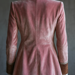 Vintage Eco-friendly Velvet Leopard Collar Jacket