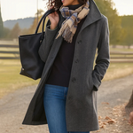 Tradura™ - Classic Button-Up Mid-Length Coat