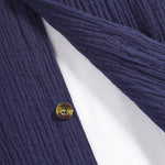 Men's solid color textured striped short-sleeved shirt