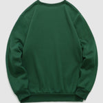 Men's rose letter print pullover crew neck sweatshirt