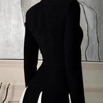 Margovil Long Sleeves Color Block Swing Maxi Dress