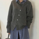 ALYCIA��� - Asymmetric Button Cardigan
