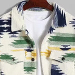 Men's Colorful Single Pocket Tie-Dye Fly Fluffy buttons Jacket