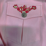 Men's American Retro Western Style Cotton Blend Embroidered Long Sleeve Shirt