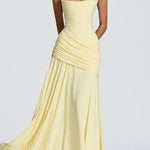 Margovil Sleeveless Back Criss Cross Solid Flowy Maxi Dress