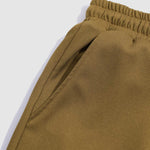 Men's solid color pique elastic waist casual shorts
