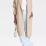 Fall Harvest Knit Lapel Pocketed Duster Cardigan