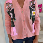 WHITE BUTTERFLY NUTCRACKER CARDIGAN