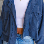 Casual trench striped single-breasted jacket
