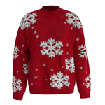 Turtleneck Christmas print knitted sweater