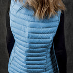 Plush Collared Quilted Zipped Puffer Vest