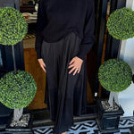 Practical Fashion Knit Ruched Sweater and Satin Stretch Tank Midi Dress Two-piece Set