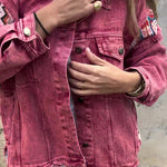 Vintage Patchwork Loose Pocket Denim Jacket
