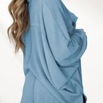 Lapel Knit Long Sleeve Top
