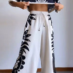 Exotic holiday print two-piece set