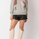 Christmas Soldier Sequined Fashion Casual Sweatshirt