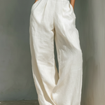 Women's Minimalist Linen Blend Patchwork Sleeveless Stand-collar Jumpsuit