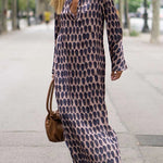 Women Casual Oval Print Dress